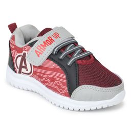 Toothless Velcro Closure Iron Man Graphic Sneakers - Maroon-image-98
