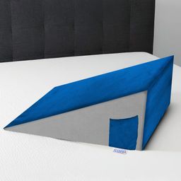 Sleepsia Orthopedic Memory Foam Bed Wedge Incline Pillow for Neck & Back Pain Support (Blue/Grey)-24