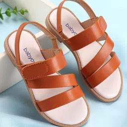 Babyoye Sandals with Velcro Closure- Maroon-picture-12
