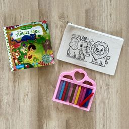 Little Canvas DIY Colouring Elephant and Lion Pouch-image-27