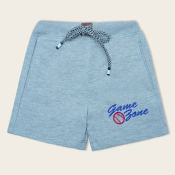 Nino Togs Cotton Game Zone Embroidered Shorts - Grey-image-13