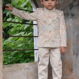 Funny Bones Boys Woven design Blazer & Trousers-image-88