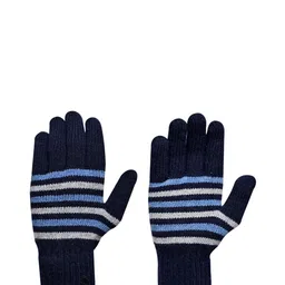 LOOM LEGACY Men Striped Winter Gloves-image-8