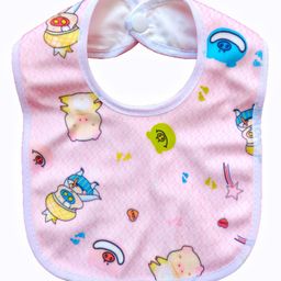 Luvlittle  Feeding Bibs With Snap Button Closure Pack of 3 - Multicolour image 4