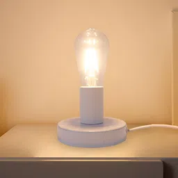 Homesake White Metal Industrial Frusturical Shaped Table Lamp-22