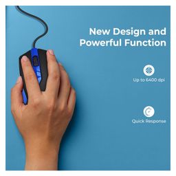 Foxin Smart Wired Plug & Play USB Mouse - Blue image 5