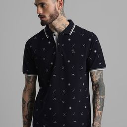 Klub Fox Men Printed Polo Collar Pockets T-shirt-image-81