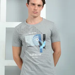 Dollar Men Printed Raw Edge T-shirt-image-55