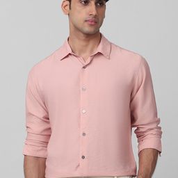 Mufti Men Cutaway Collar Solid Slim Fit Casual Shirt-picture-3