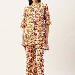 Clt.s Women Floral Printed Pure Cotton Night suit-image-49