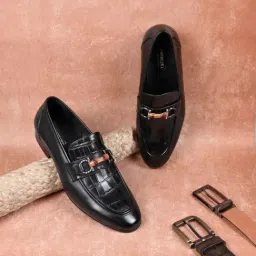 Cobblerz Men's Black Formal Loafers-picture-14