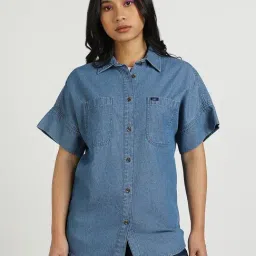 Lee Blue Casual Shirt-picture-5