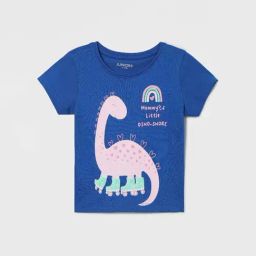 Juniors By Lifestyle Blue Cotton Regular Fit Printed T-Shirt-image-4