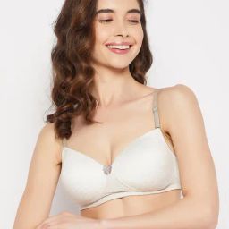 Clovia Grey Printed Everyday Bra-image-70