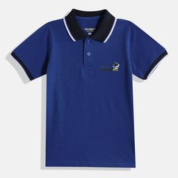 makemyfab Boys Typography Printed Polo Collar T-shirt-image-14