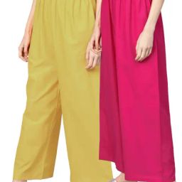 N-Gal Multicolor Flared Fit Palazzos (Pack Of 2)-image-29