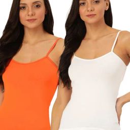 Lady Lyka Multicolor Cotton Camisole (Pack Of 2)-picture-22
