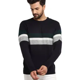 Club York Grey Regular Fit Striped Sweater-9