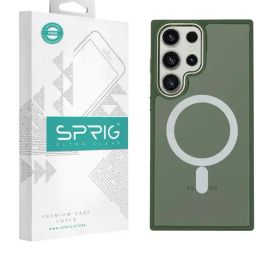 Sprig Translucent Magnetic Back Cover for SAMSUNG Galaxy S23 Ultra 5G (Green)-image-83