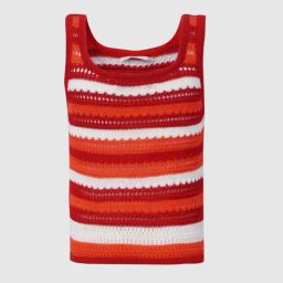 KIDS ONLY Red & White Embroidered Crochet Top-image-55