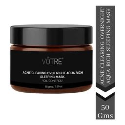 Votre Acne Clearing Over Night Aqua Rich Sleeping Mask Oil Control - 50 gm-image-65