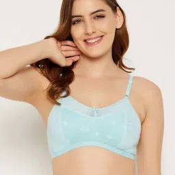 Clovia Blue Full Coverage Non-Padded Wireless Bra-image-1