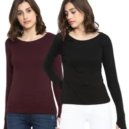 Appulse Black & Maroon Cotton T-Shirt - Pack of 2-image-85