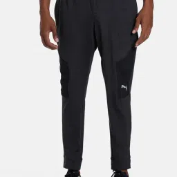 Puma Black Regular Fit Printed Sports Trackpants-image-32