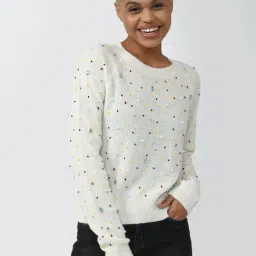 Forever 21 White Embellished Sweatshirt-picture-46