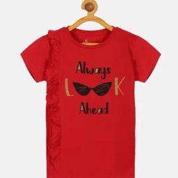 Kiddopanti Kids Maroon Printed T-Shirt-image-44