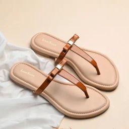 Louis Stitch Women's Tan T-strap Sandals-image-23