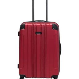 Kenneth Cole  Red Textured Medium Checked Luggage-0
