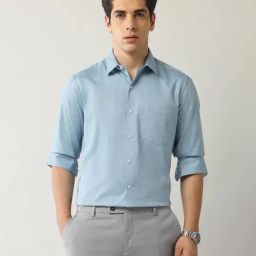 Arrow Green Regular Fit Geometric Shirt-image-10