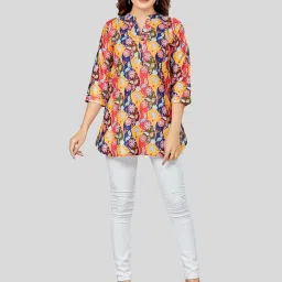 Saree Swarg Multicolor Printed A-Line Short Kurti image 4