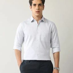 Arrow Purple Regular Fit Geometric Shirt-image-63