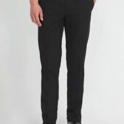 Arrow Black Regular Fit Trousers-image-90