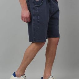 Cantabil Blue Regular Fit Denim Shorts image 4