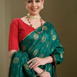 Sangria Printed Saree & Blouse Piece-image-9