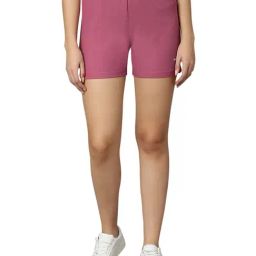 Omtex Pink Mid Rise Sports Shorts-image-35