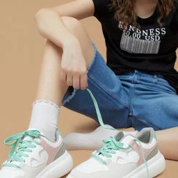 Ginger by Lifestyle Women's Beige Colourblock Low Top Sneakers-image-98
