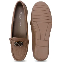 Ronnie Grey Women's Camel Casual Loafers image 4