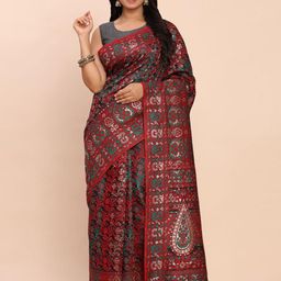 Astita Floral Linen Blend Saree-image-91