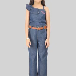 BEING NAUGHTY Girls One Shoulder Culotte Jumpsuit-image-2