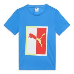 Puma Boys Blue Cotton Graphic T-Shirt-image-47