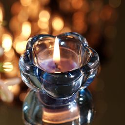Pure Home and Living Blue 4 Pieces Textured Glass Candle Holder-13