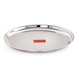 HAZEL Silver Stainless Steel Snack Plates With Mirror Finish-image-68