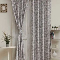 Ariana Breeze Grey Polyester 5ft Window Eyelet Curtain - Set of 2-image-29