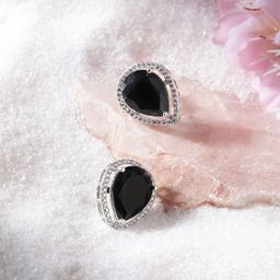 Manikya Teardrop Shaped Studs Earrings-image-94