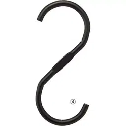 AS ONE Steel Display Hook W6.3 cm×H15 cm×Φ7 mm Size Steel Powder Coating Black, 61-198-7-4 (Set of 5 pcs)-47