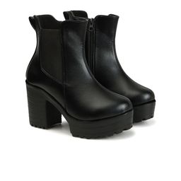 FRANINO PARIS Round Toe Block-Heeled Boots-image-48